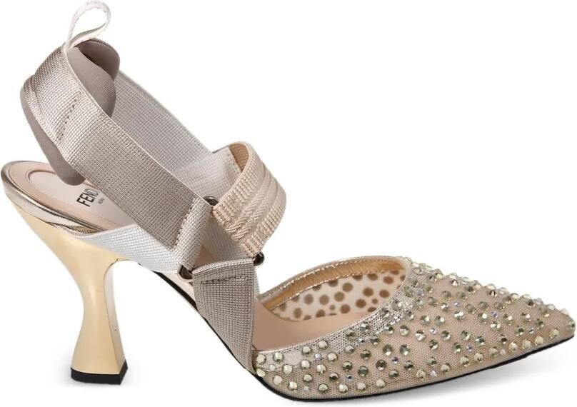 FENDI Colibrì pumps verfraaid met kristallen Beige