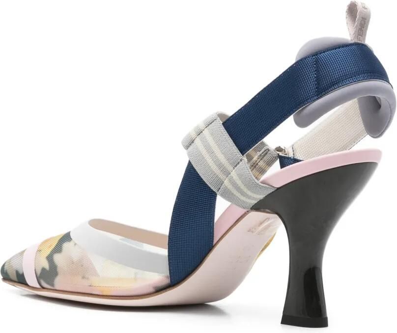 FENDI Colibrì sandalen met bloemenprint Blauw - Foto 3