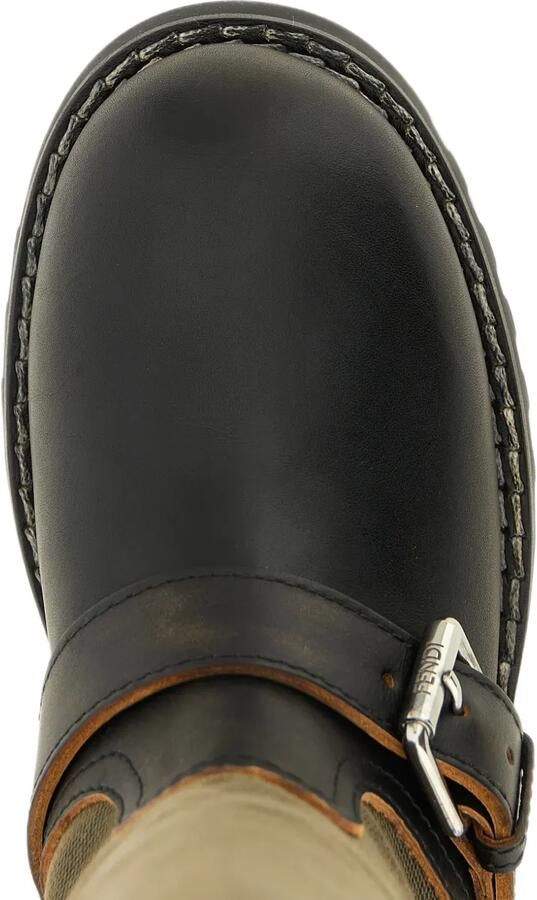 FENDI Commando leren laarzen Groen