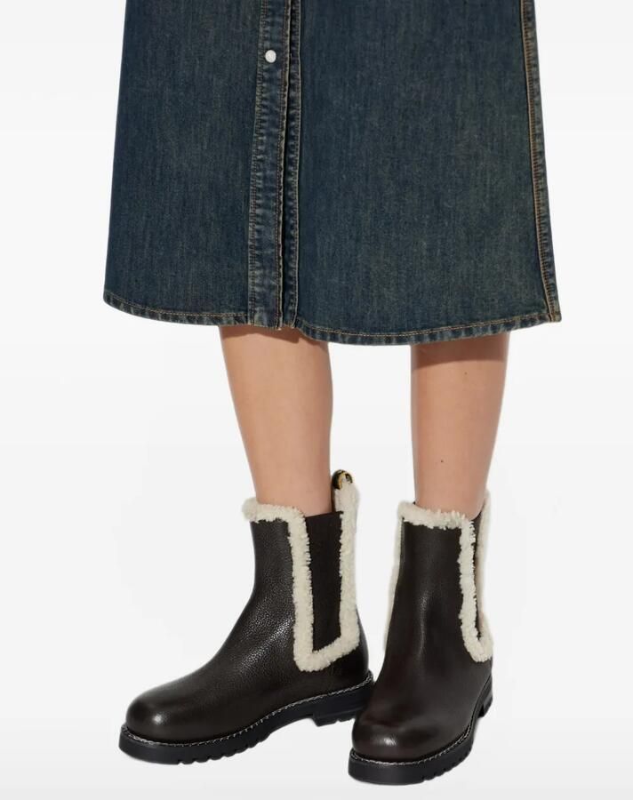 FENDI Commando leather Chelsea boots Zwart - Foto 3