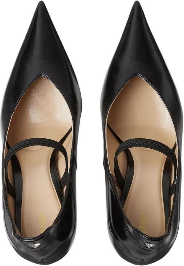 FENDI Cuneo pumps met puntige neus Zwart - Foto 2