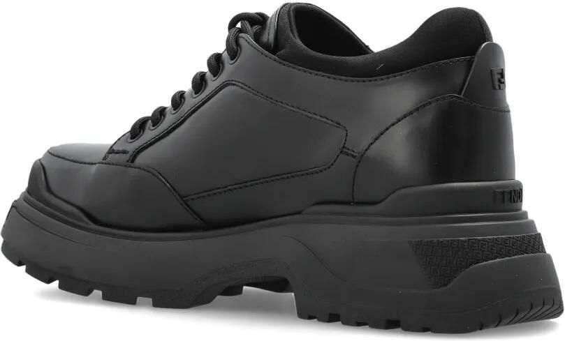 FENDI Derby schoenen met logo-reliëf Zwart - Foto 3