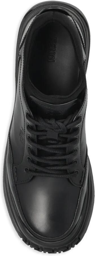 FENDI Derby schoenen met logo-reliëf Zwart - Foto 4