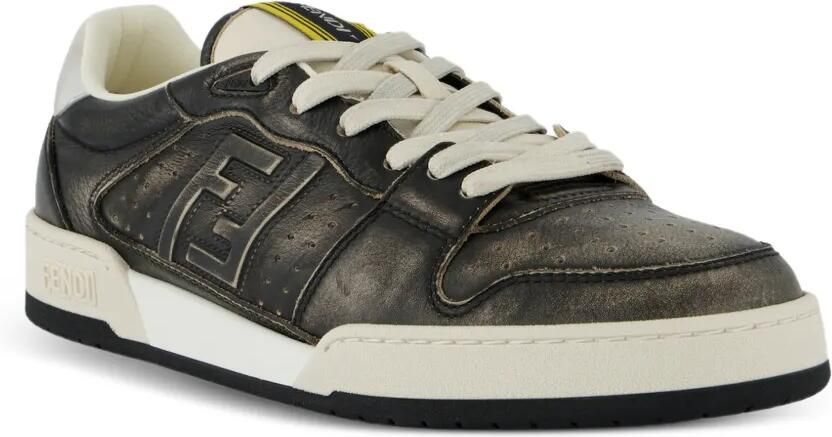 FENDI Gerafelde sneakers met FF-logo Zwart - Foto 3