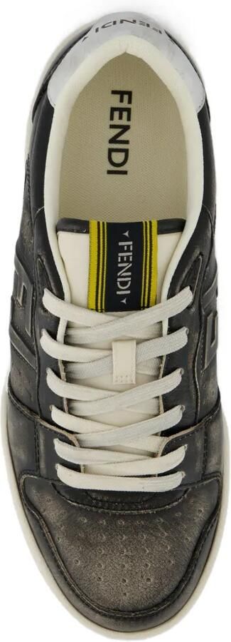 FENDI Gerafelde sneakers met FF-logo Zwart - Foto 4