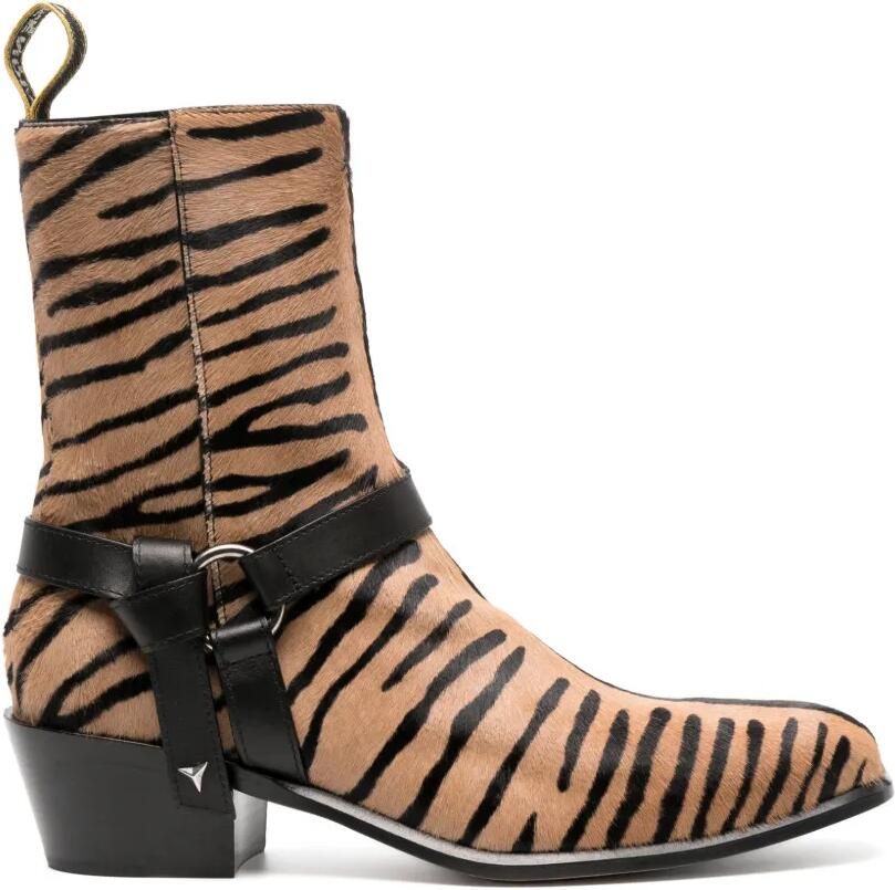 FENDI Double O ankle boots Beige