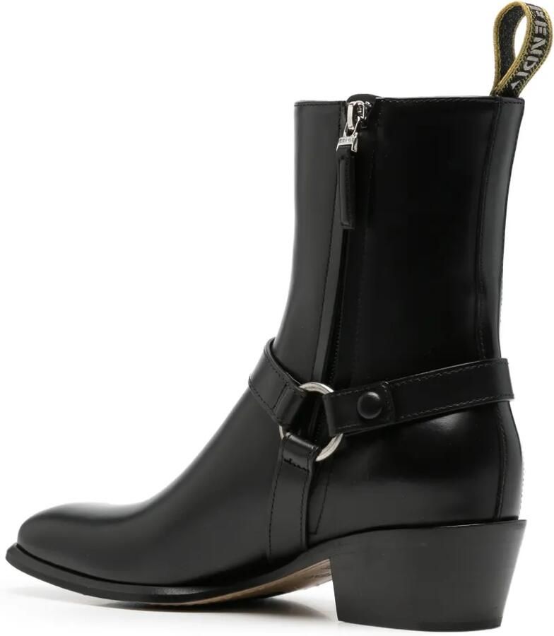 FENDI Double O leren enkellaarzen Zwart - Foto 2