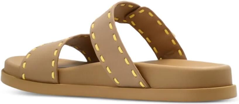 FENDI Feel sandalen met contrasterende stiksels Beige - Foto 4