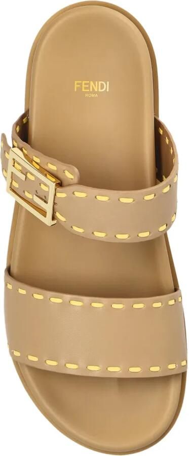 FENDI Feel sandalen met contrasterende stiksels Beige - Foto 3