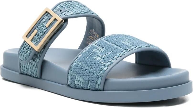 FENDI Feel Slide sandalen met gesp Blauw