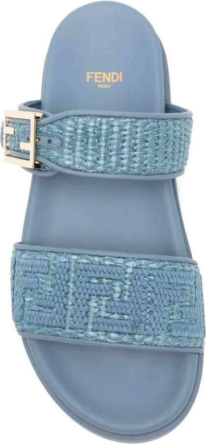 FENDI Feel Slide sandalen met gesp Blauw - Foto 2