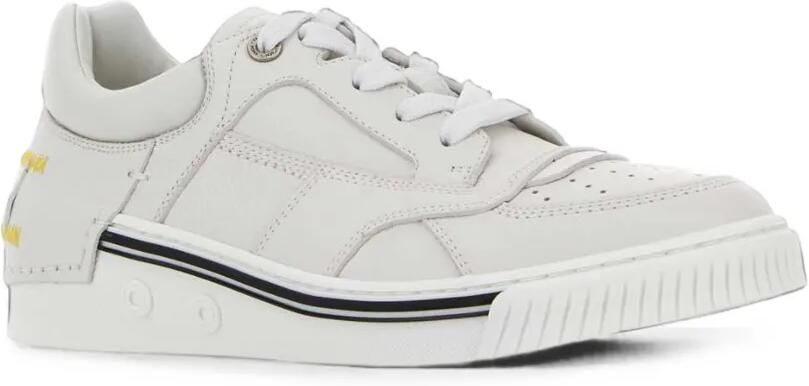 FENDI Fender leren sneakers met vlakken Beige - Foto 2