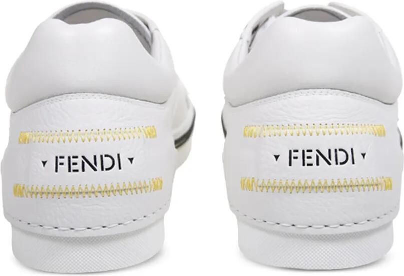 FENDI Fender sneakers met geperforeerde details Wit - Foto 3