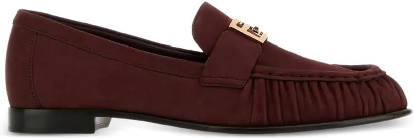 FENDI FF Baguette suède loafers Bruin