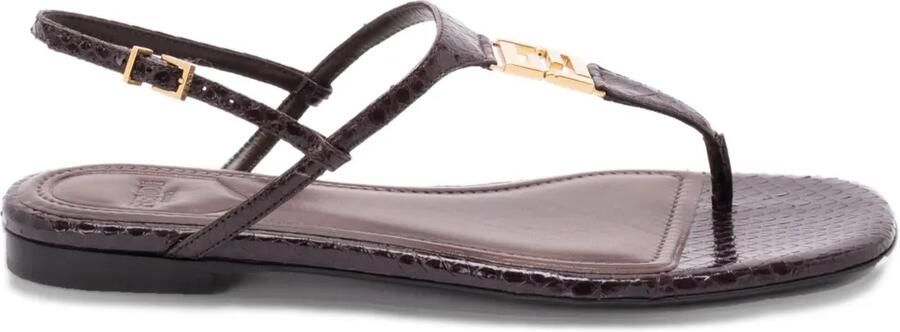 FENDI FFold platte sandalen Bruin