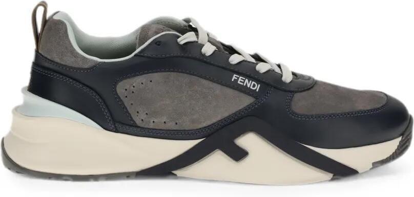 FENDI Flow leren sneakers Blauw