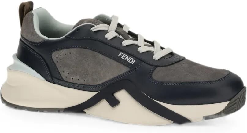 FENDI Flow leren sneakers Blauw - Foto 2