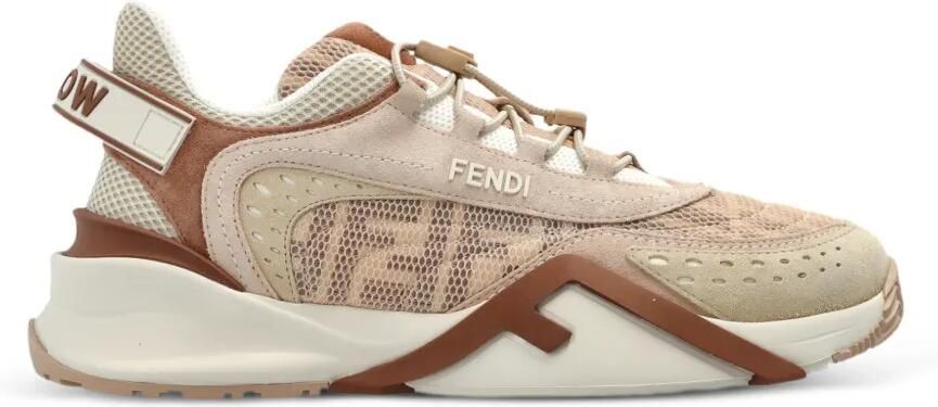FENDI Flow sneakers met leren vlakken Roze