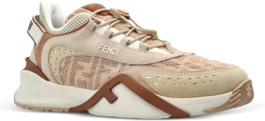 FENDI Flow sneakers met leren vlakken Roze - Foto 4