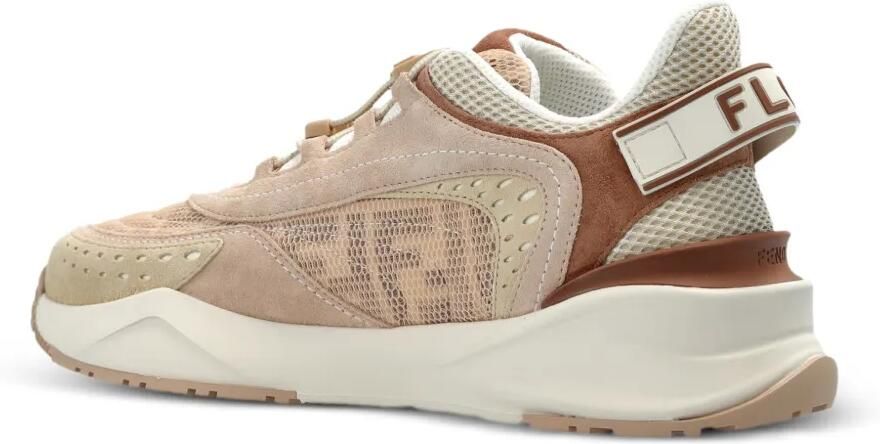 FENDI Flow sneakers met leren vlakken Roze - Foto 3