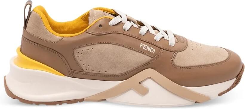 FENDI Flow sneakers met vlakken Bruin - Foto 4