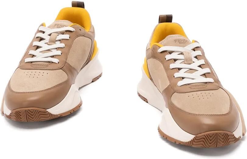 FENDI Flow sneakers met vlakken Bruin - Foto 3