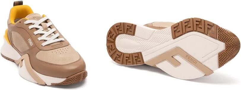 FENDI Flow sneakers met vlakken Bruin - Foto 5