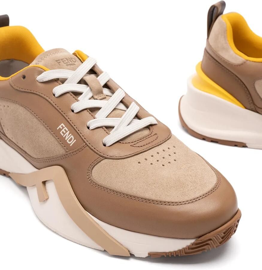 FENDI Flow sneakers met vlakken Bruin - Foto 2