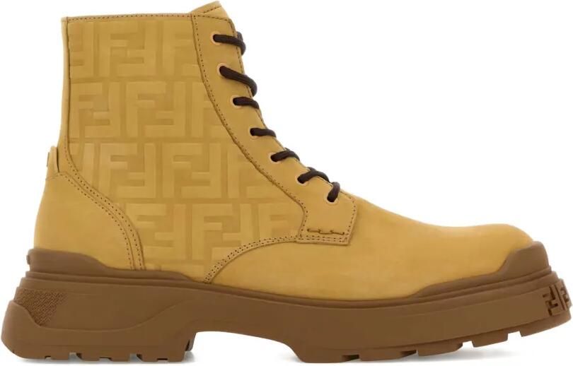 FENDI Force Light combat boots Beige