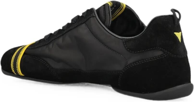 FENDI Gewikkelde suède en stoffen low-top sneakers Zwart - Foto 3