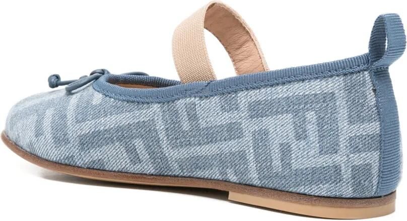 Fendi Kids Ballerina's met FF-logo Blauw - Foto 2