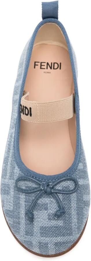 Fendi Kids Ballerina's met FF-logo Blauw - Foto 3