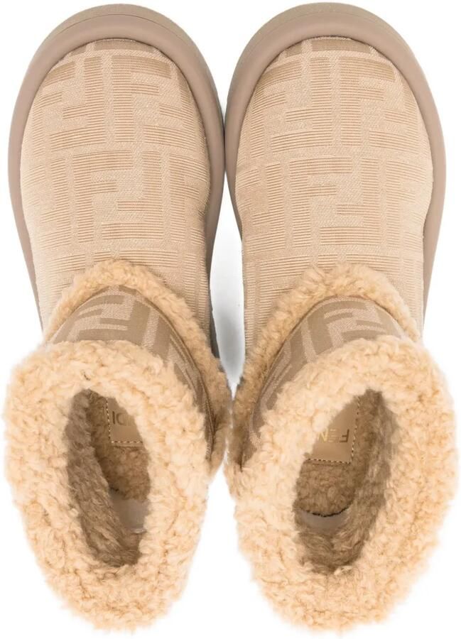 Fendi Kids Laarzen met FF-patroon Beige - Foto 2