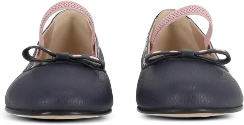 Fendi Kids Leren ballerina's met strik-detail Blauw - Foto 2