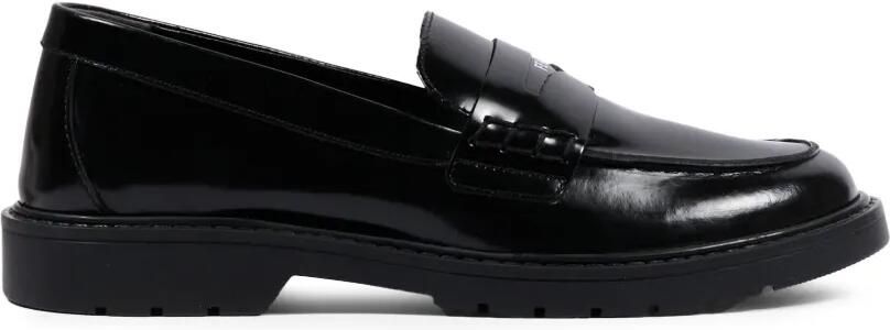 Fendi Kids Leren loafers Zwart