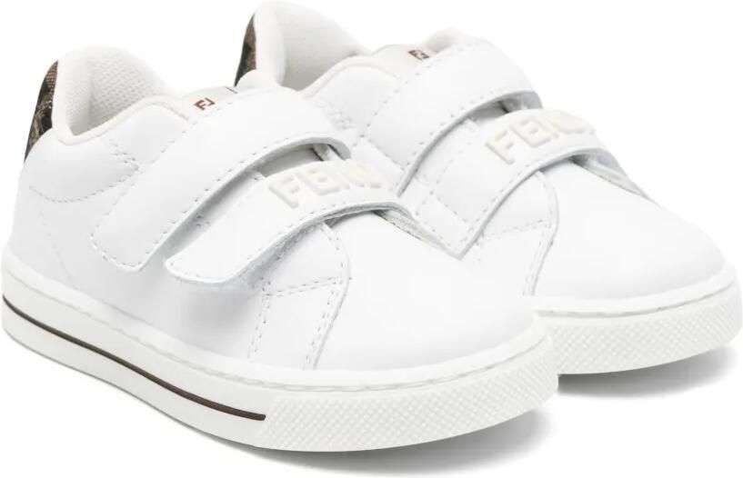 Fendi Kids Leren sneakers Wit