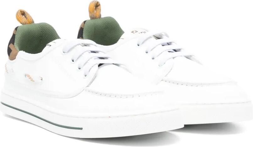 Fendi Kids Leren sneakers Wit