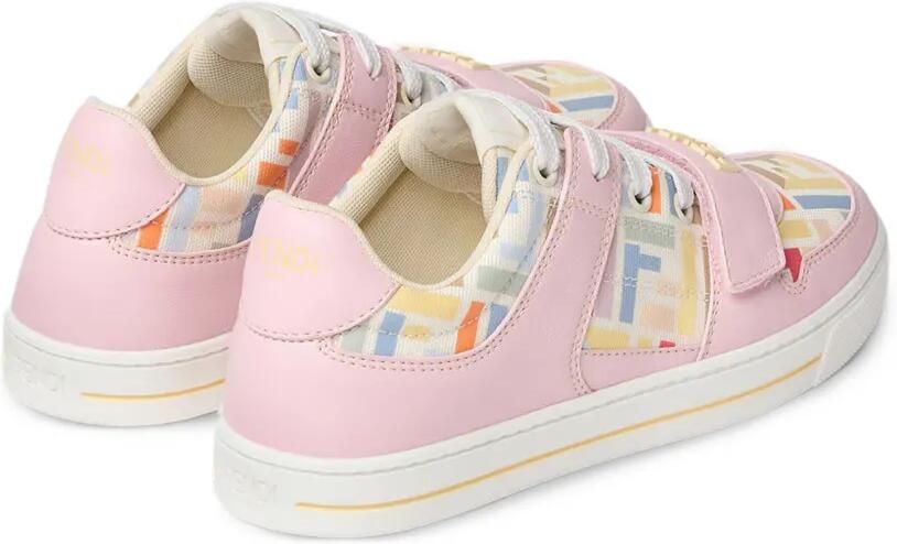 Fendi Kids Sneakers met klittenband en FF-logo Roze - Foto 3