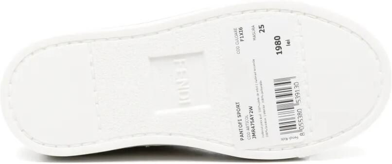 Fendi Kids Sneakers met klittenband en FF-logoprint Beige - Foto 4