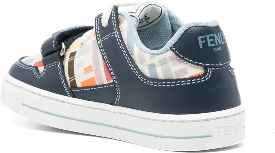 Fendi Kids Sneakers met klittenband en monogram-patroon Blauw - Foto 2