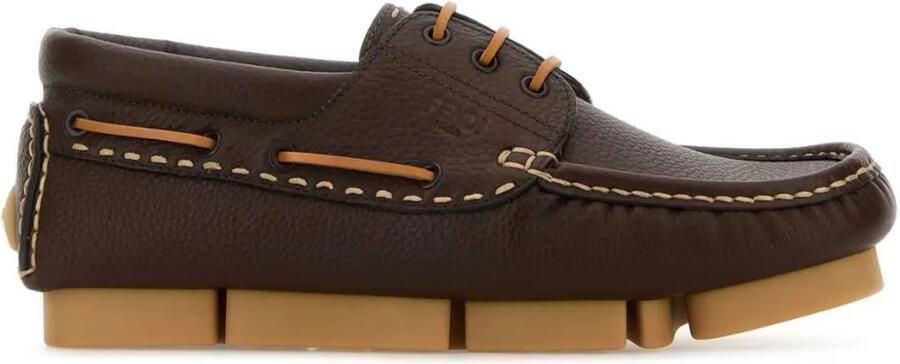 FENDI Leren loafers Bruin