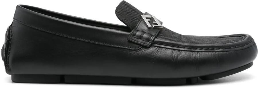 FENDI Loafers met FF-logo Zwart