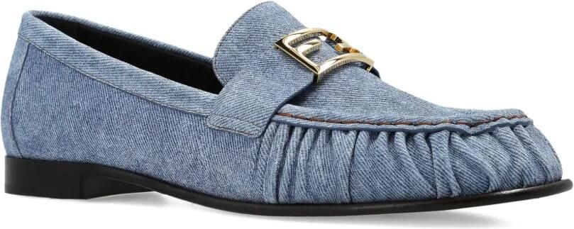 FENDI Loafers met ruches en logo Blauw - Foto 5