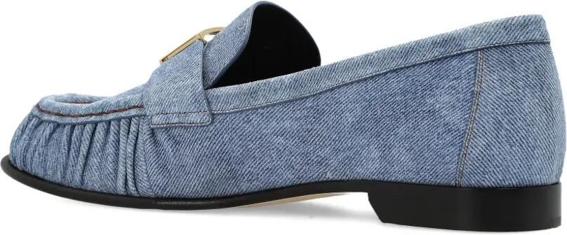 FENDI Loafers met ruches en logo Blauw - Foto 4
