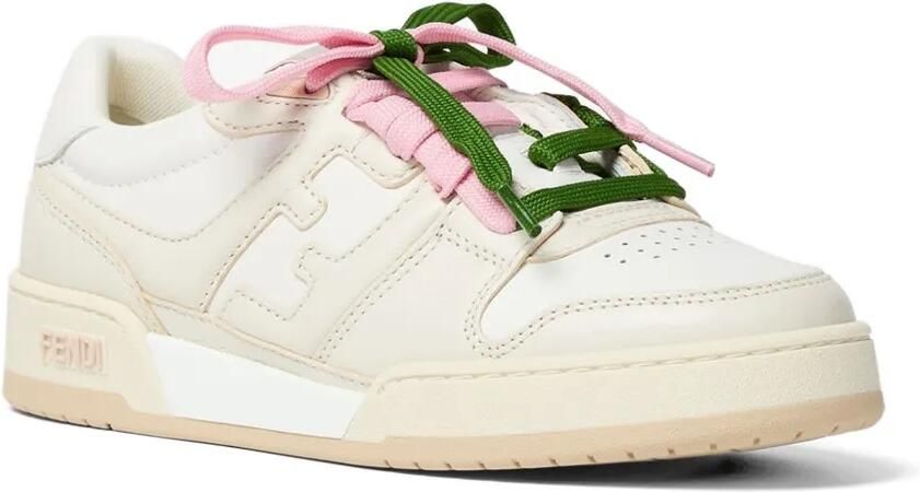 FENDI Match sneakers met vlakken en veters Beige - Foto 4