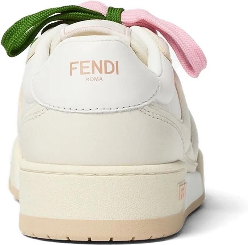 FENDI Match sneakers met vlakken en veters Beige - Foto 3