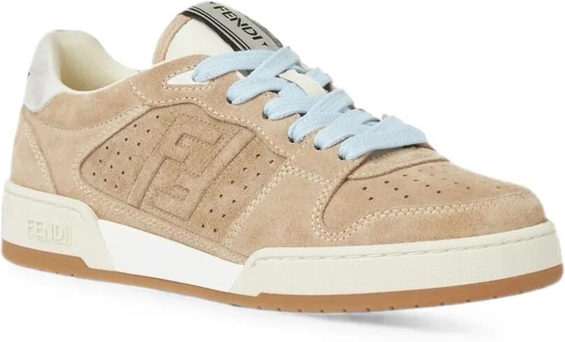 FENDI Match sneakers met logo-patch Beige