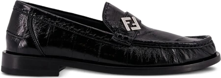 FENDI Missina leren loafers Zwart