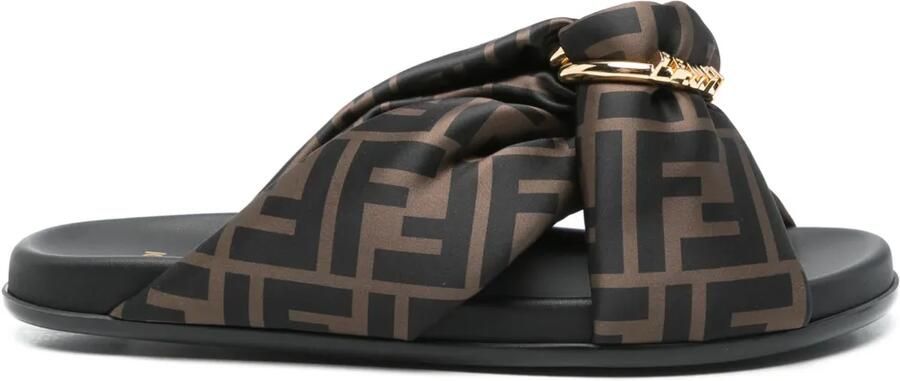 FENDI Raso slippers Bruin