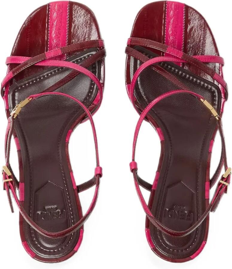 FENDI Sandalen met logoplakkaat Rood - Foto 2
